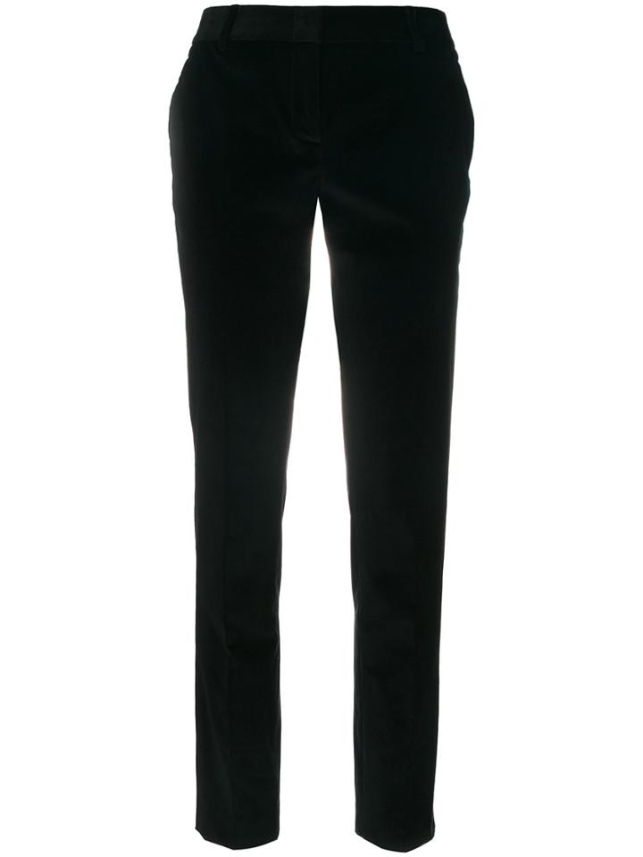 Tonello Classic Cut Velvet Pants - Black