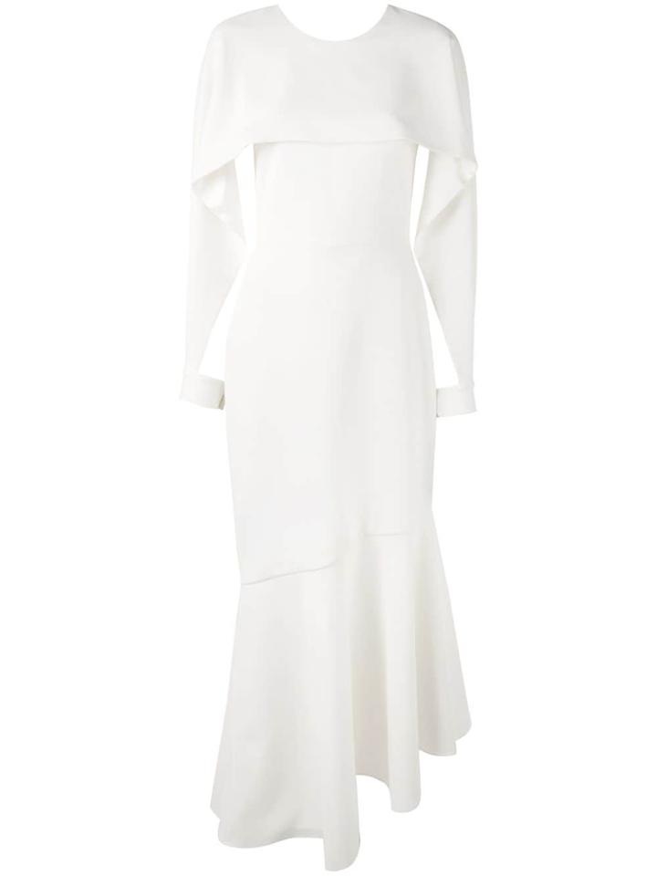 Christian Siriano Cape Layered Gown - White