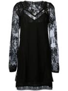 Mcq Alexander Mcqueen Lace Overlay Dress, Women's, Size: 38, Black, Cotton/polyester/polyimide