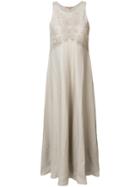 Ermanno Scervino Embroidered Front Dress - Grey