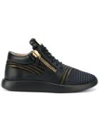 Giuseppe Zanotti Design Runner Mid-top Sneakers - Black