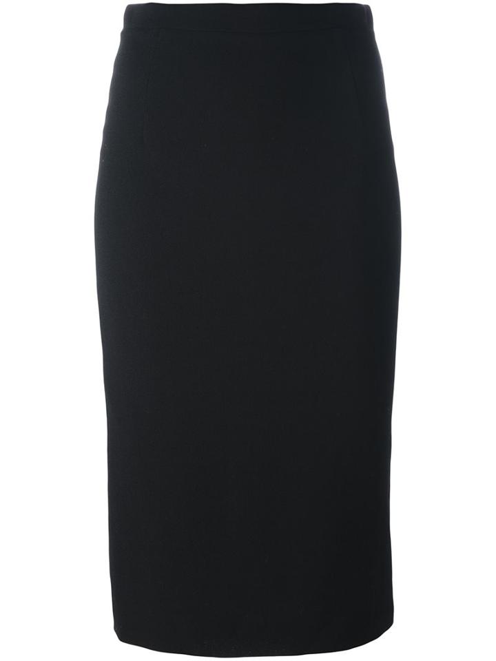 Piccione. Piccione Mid-length Pencil Skirt, Women's, Size: 40, Black, Viscose/wool