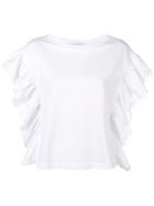 Alberta Ferretti Ruffle Sleeve Blouse - White