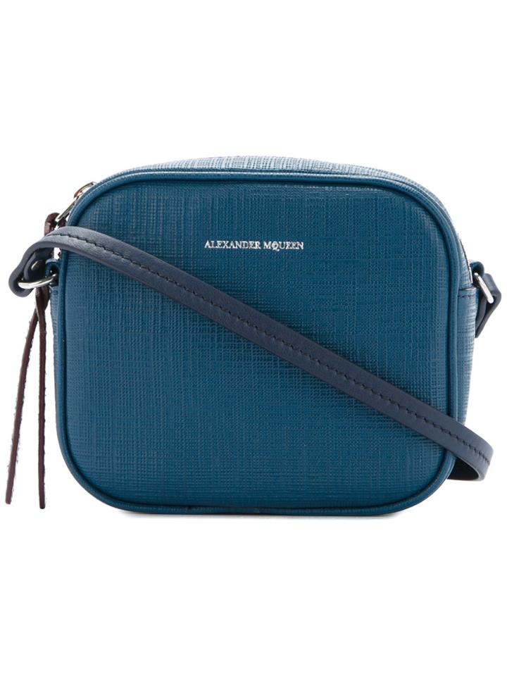 Alexander Mcqueen Zipped Crossbody Bag - Blue
