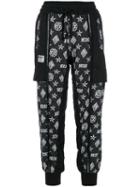 Ktz - Logo Embroidered Trousers - Women - Cotton - M, Black, Cotton
