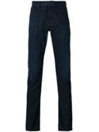 Armani Jeans Folded Hem Slim-fit Jeans - Blue
