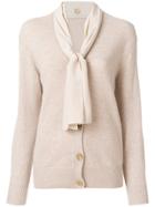 Joseph Knitted Cardigan With Neck Tie - Nude & Neutrals