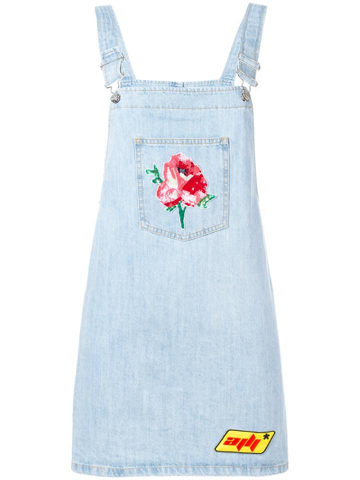 Au Jour Le Jour Denim Dungaree Dress, Women's, Size: 42, Blue, Cotton/polyester/pvc