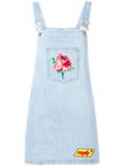 Au Jour Le Jour Denim Dungaree Dress, Women's, Size: 42, Blue, Cotton/polyester/pvc