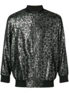 Adaptation - Metallic Bomber Jacket - Unisex - Cupro - S, Black, Cupro