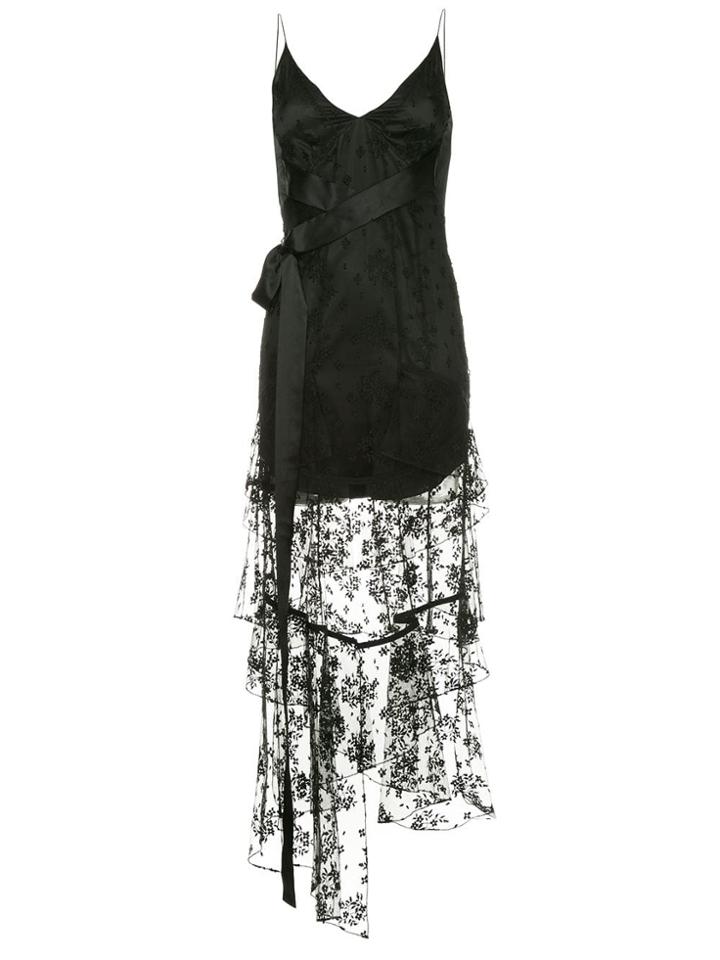 Olivier Theyskens Plunge-neck Lace Dress - Black