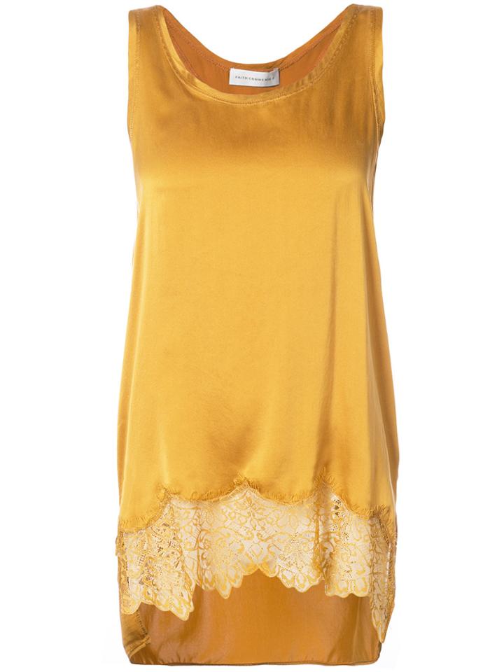 Faith Connexion Loose-fit Scalloped Vest - Yellow & Orange