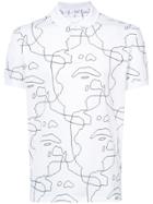 Neil Barrett Siouxsie Print Polo Shirt - White