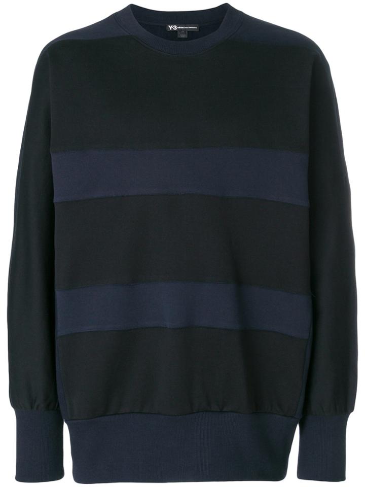 Y-3 Stripe Panel Sweatshirt - Blue