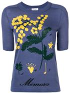 Sonia Rykiel Printed Floral T-shirt - Blue