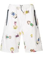 Lc23 Cartoon Print Shorts - White