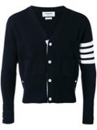 Thom Browne - Cropped V-neck Cardigan - Men - Silk/cashmere - 3, Blue, Silk/cashmere