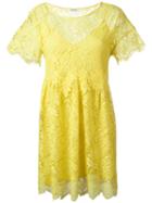 P.a.r.o.s.h. Rift Dress, Women's, Yellow/orange, Cotton/viscose/polyester/polyamide