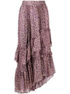 Ulla Johnson Frilled Full Skirt - Pink & Purple