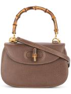 Gucci Vintage Bamboo 2way Handbag - Brown