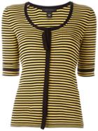 Marc Jacobs Striped Fine Knit Top, Women's, Size: L, Yellow/orange, Cotton