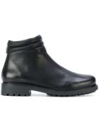 Armani Jeans Ankle Zip Boots - Black