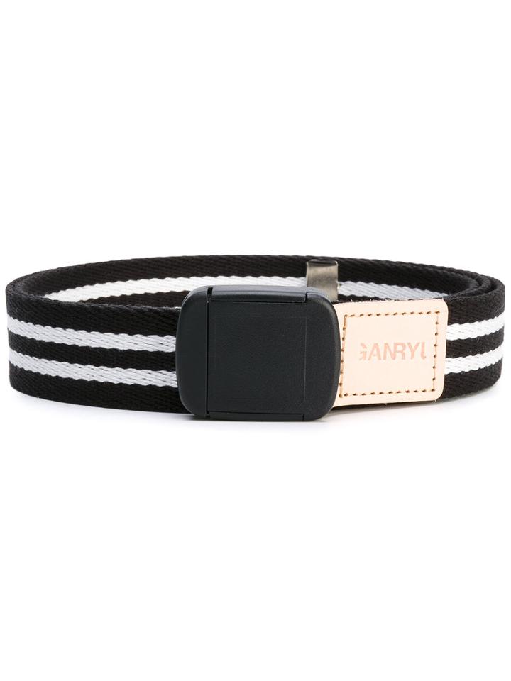 Ganryu Comme Des Garcons - Striped Belt - Men - Leather/acrylic/nylon/polypropylene - One Size, Blue, Leather/acrylic/nylon/polypropylene