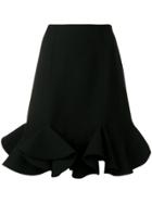 Valentino Ruffle Hem Skirt - Black