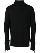 Cedric Jacquemyn Side Taped Turtleneck Sweater - Black