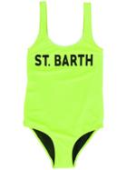 Mc2 Saint Barth Kids Lime Green Swimsuit