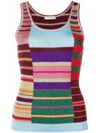 Etro Knitted Striped Vest Top - Red
