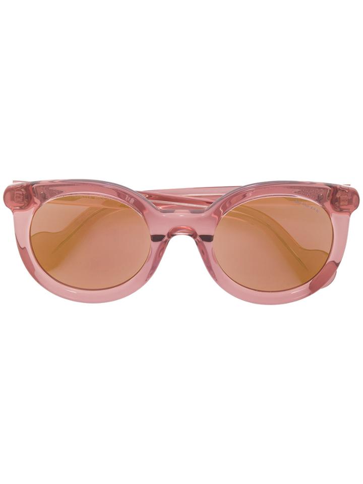 Moncler Eyewear Round Frame Sunglasses - Pink & Purple