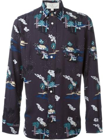 Paul Smith Red Ear Landscape Print Shirt