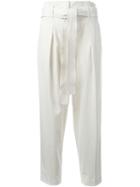 3.1 Phillip Lim 'paper Bag' Cropped Trousers, Women's, Size: 4, White, Cotton