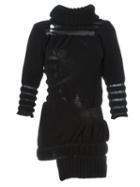 Helen Lawrence Holey Roll Neck Knit Dress, Women's, Size: Medium/large, Black, Nylon/spandex/elastane/lambs Wool