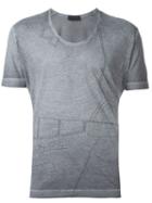 Diesel Black Gold Map Print T-shirt, Men's, Size: Xl, Grey, Cotton