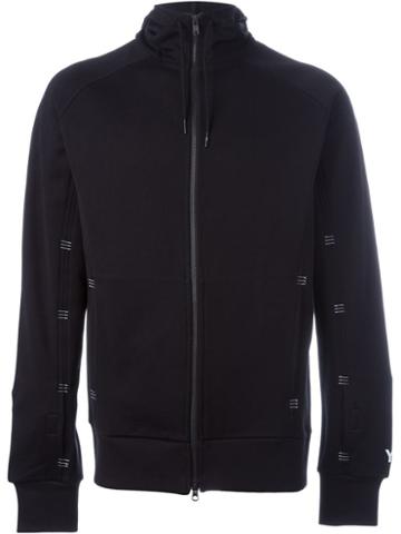 Y-3 Zipped Hoodie, Men's, Size: L, Black, Cotton/polyester