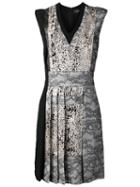 J. Mendel Combo Lace Spotted Dress