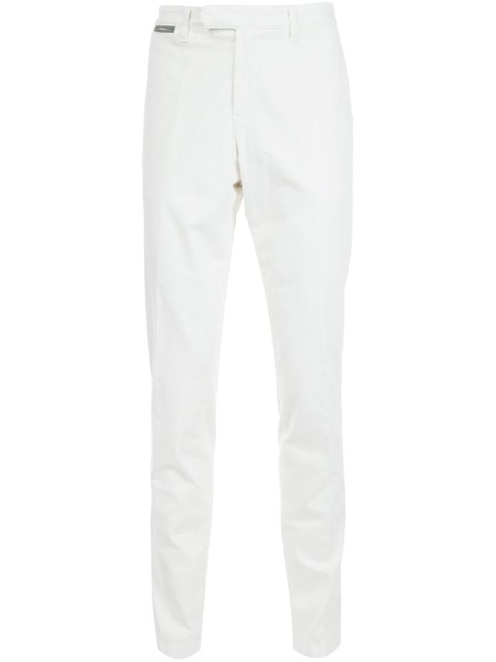 Eleventy Straight Leg Trousers, Men's, Size: 32, White, Cotton/spandex/elastane