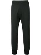 Neil Barrett Drop Crotch Track Pants, Men's, Size: 44, Grey, Cotton/polyester/spandex/elastane/virgin Wool