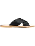 Solange Crossover Strap Sandals - Black
