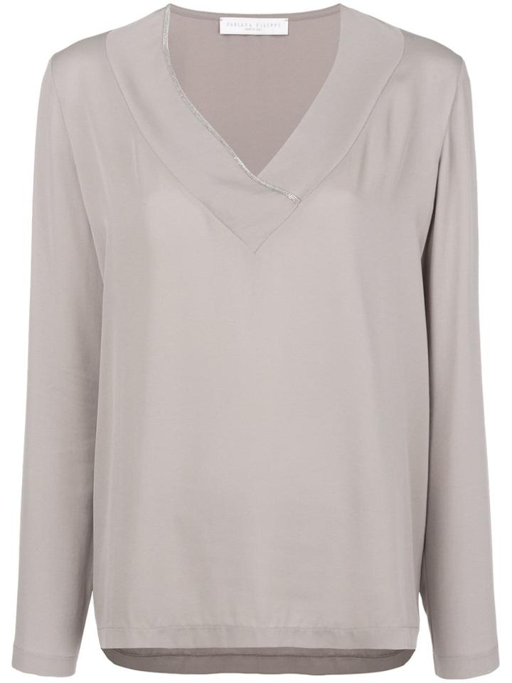 Fabiana Filippi V-neck Blouse - Neutrals