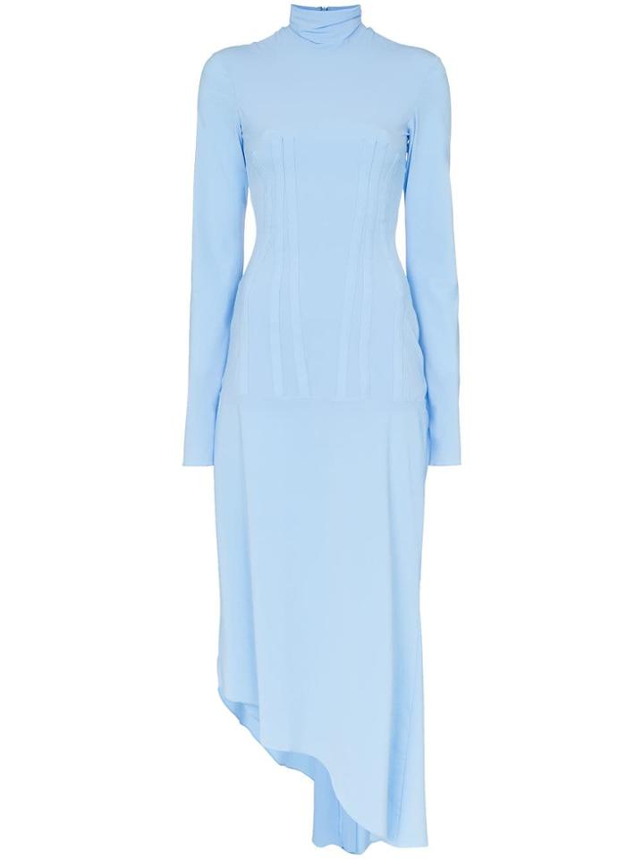 Ellery Dumont Stretch High-neck Jersey Dress - Blue