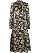 Goat Floral Print Midi Dress - Black