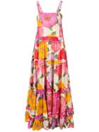 Twin-set Tiered Floral Maxi Dress - Multicolour