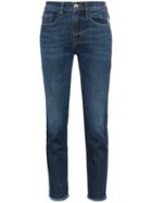 Frame Denim Le Boy Straight Cropped Mid-rise Jeans - Blue