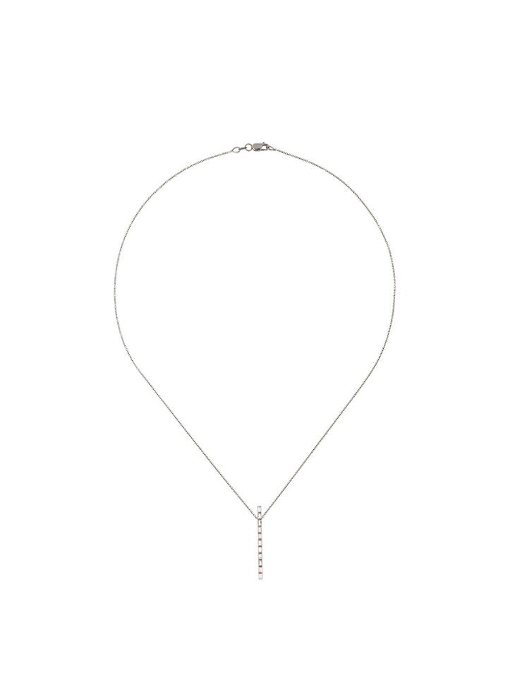 Ileana Makri Thread Baguette Pendant Necklace - Metallic
