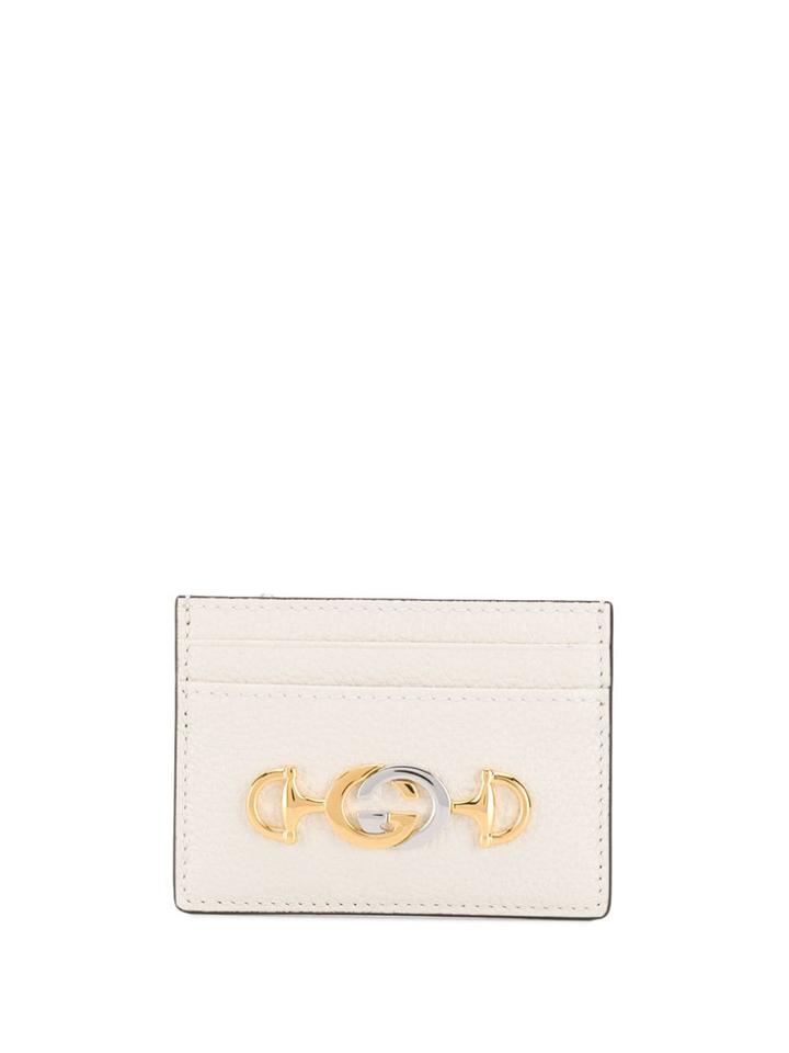Gucci Gucci Zumi Grainy Leather Card Case - Neutrals