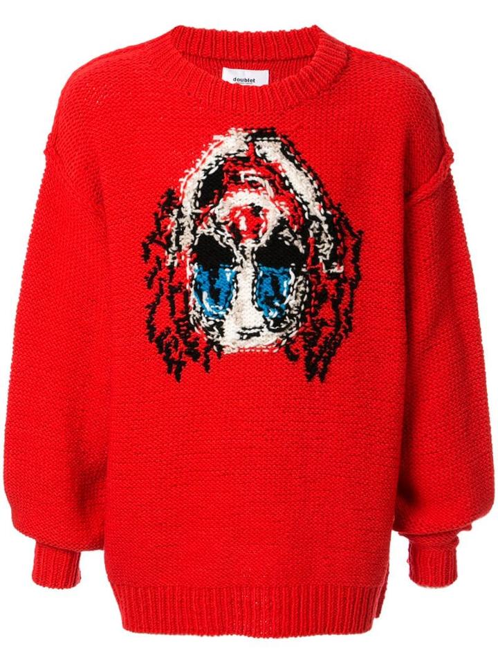 Doublet Chunky Knit Jumper - Red