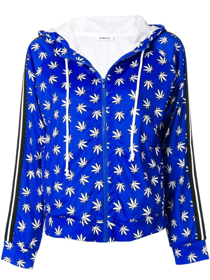 P.a.r.o.s.h. Hemp Plant Hoodie - Blue